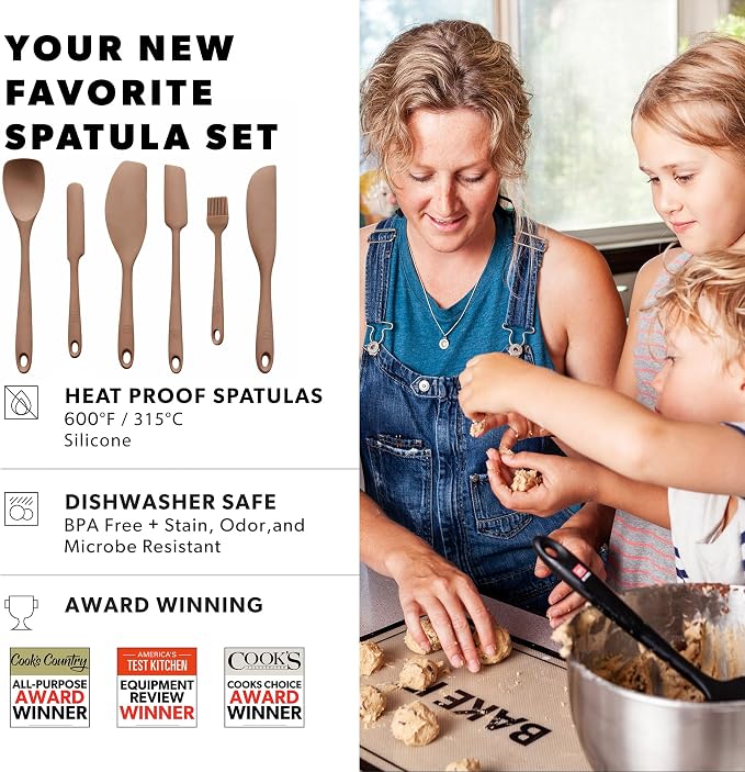 DI ORO 6-Piece Silicone Spatula Set - Image 4