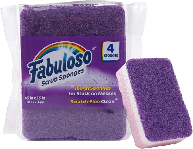 Fabuloso Scratch-Free Kitchen Dish Sponges, Counters and Sinks, Tough on Messes by Fabuloso