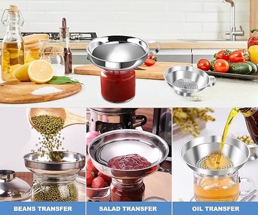 Stainless Steel Canning Funnel Set - Image 6