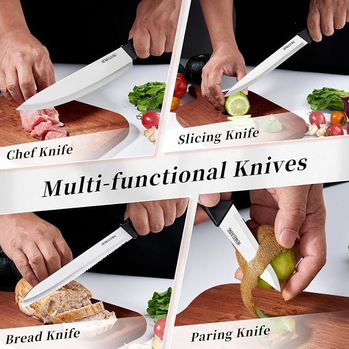Knife Set, 6-Piece Kitchen Knife Set, German High Carbon Stainless Steel - Image 4
