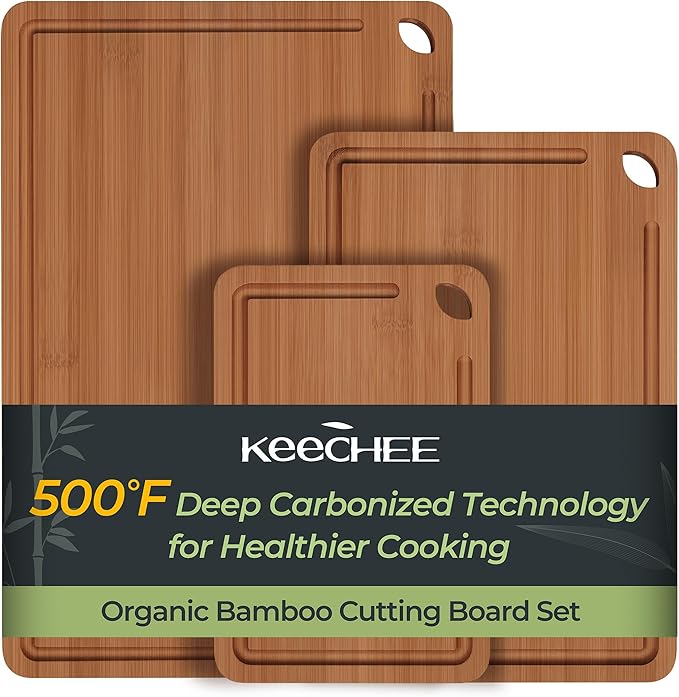 Keechee Bamboo Cutting Board, Durable Wood Cutting Boards by Keechee
