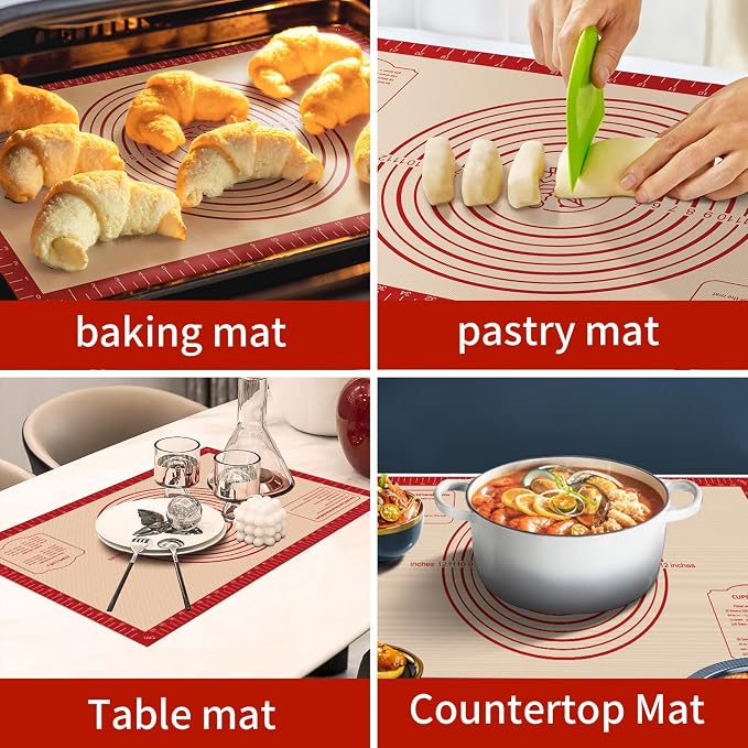 Non Stick Silicone Pastry Mat, Dough Mat - Image 6