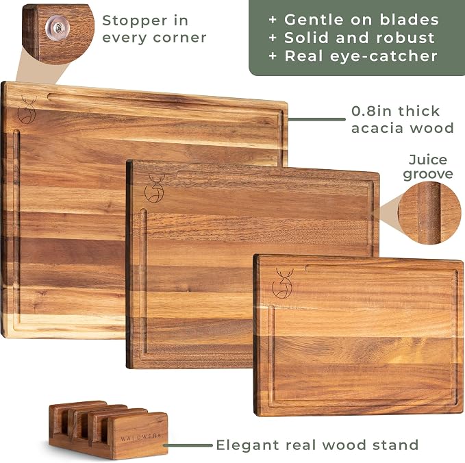 WALDWERK Cutting Board Set out of Solid Acacia Wood - Image 6