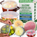 Reusable Silicone Stretch Lids for Food Storage in Fridge by BasicHaus