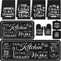 Fourluoo 10 Pcs Farmhouse Kitchen Decor and Accessories Set 4 Kitchen Towels 2 by Fourluoo
