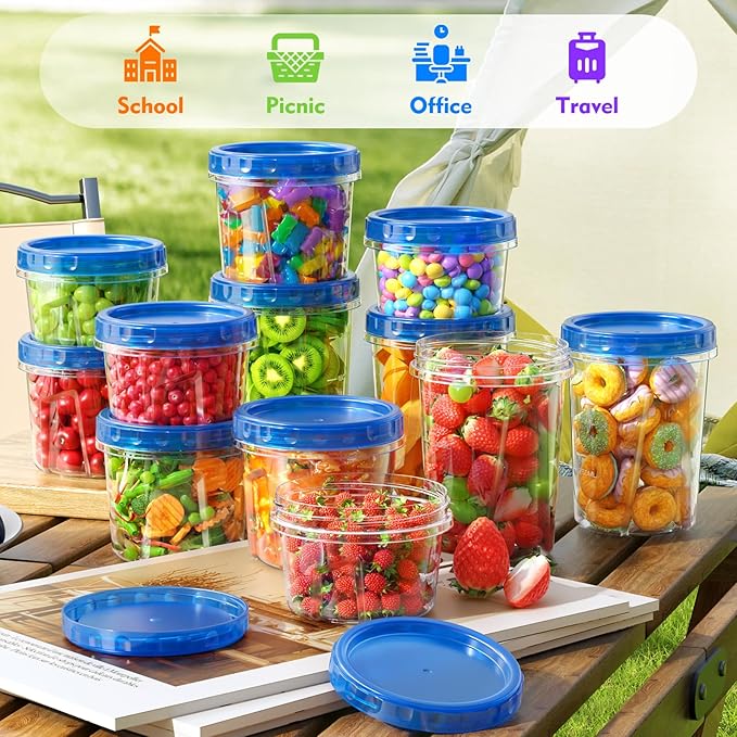 BiuLeon 12 Pack-17oz Freezer Storage Containers, Plastic Food Storage Containers - Image 7