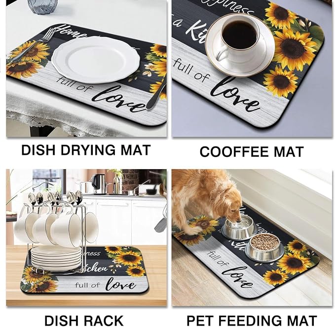 Dish Drying Mat for Kitchen Counter 2 Pack - Image 6
