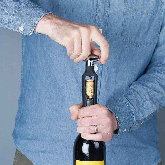 True Self Pulling Corkscrew Wine Opener, Durable Plastic - Image 8