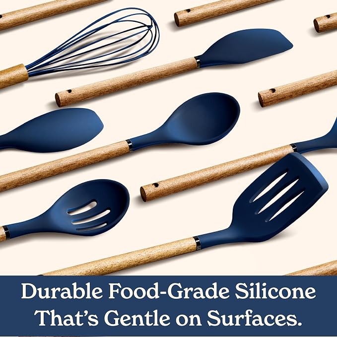 Country Kitchen Non Stick Silicone Utensil Set - Image 4