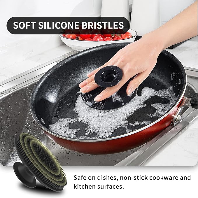 Silicone Sponge, BEAUTAIL Non-Scratch Scrub Sponges, - Image 7