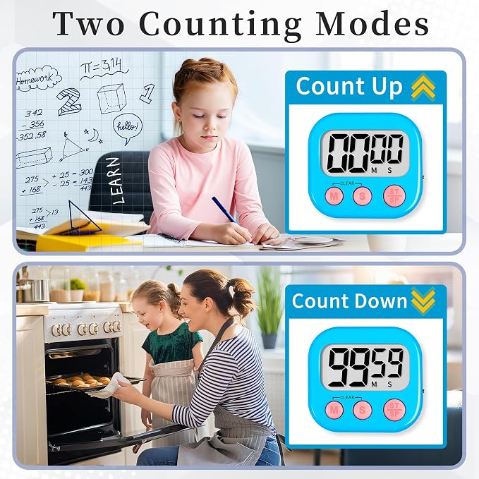 ZILLEEN Classroom Timers for Kids Classroom Magnetic Digital Kitchen Timers for - Image 4