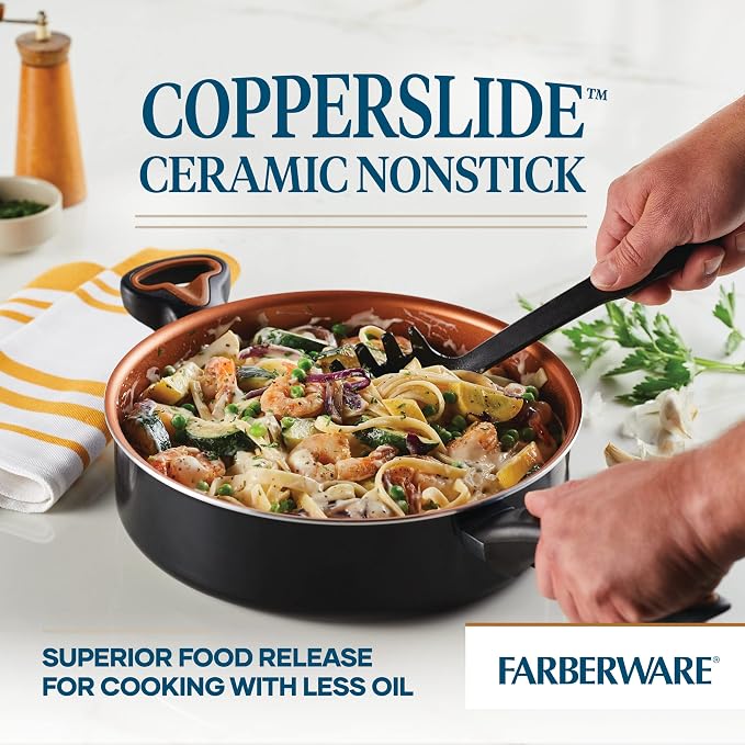 Farberware Glide Ceramic Nonstick Saute Pan / Frying Pan / Fry Pan - Image 2