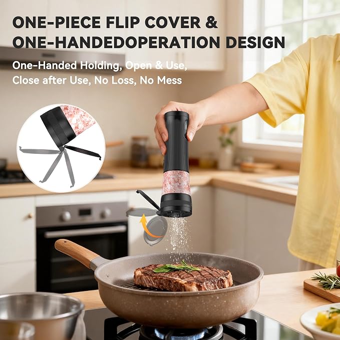 Electric Salt and Pepper Grinder Set, Upgrade 2-Speed Setting, External 5 - Image 8