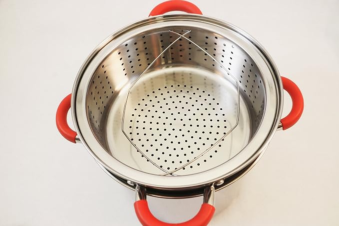 EXCELSTEEL 12 Qt Multifunction Stainless Steel Pasta Cooker - Image 4