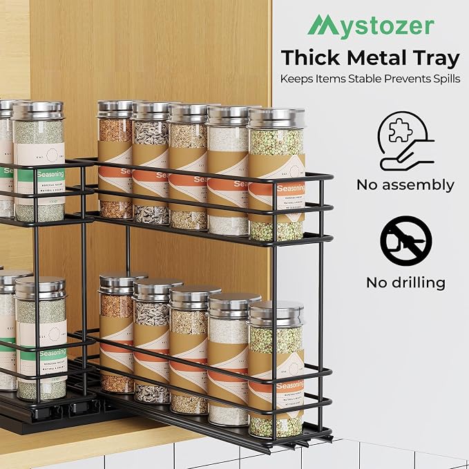 Mystozer Pull Out Spice Rack Organizer - Image 7