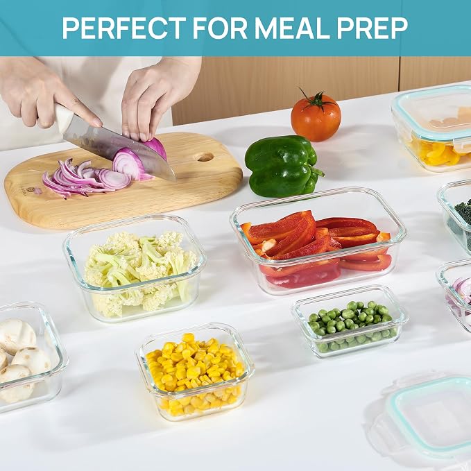 Vtopmart 8 Pack Glass Food Storage Containers - Image 6