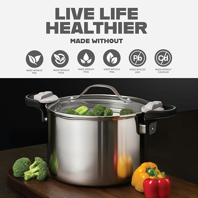 GOTHAM STEEL 8 Qt Nonstick Pasta Pot - Image 4