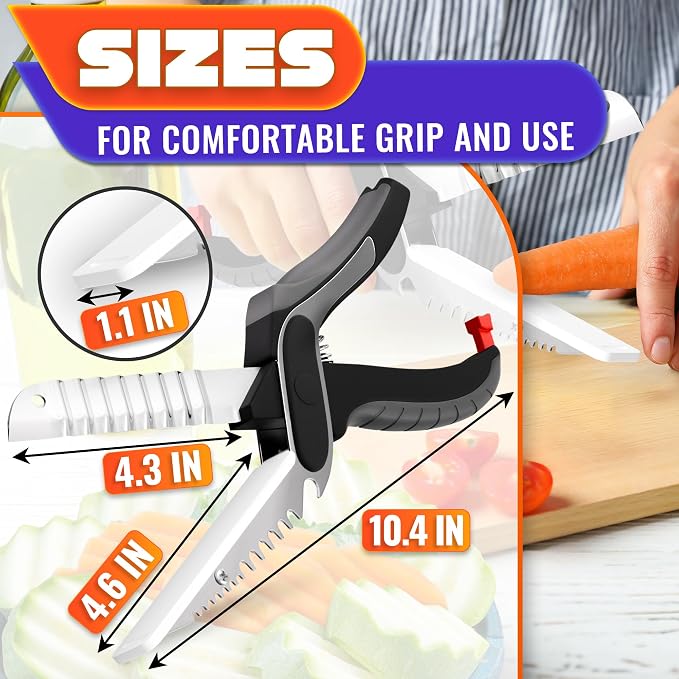 Cutting Board Scissors for Food – 6-in-1 Kitchen Shears - Image 2