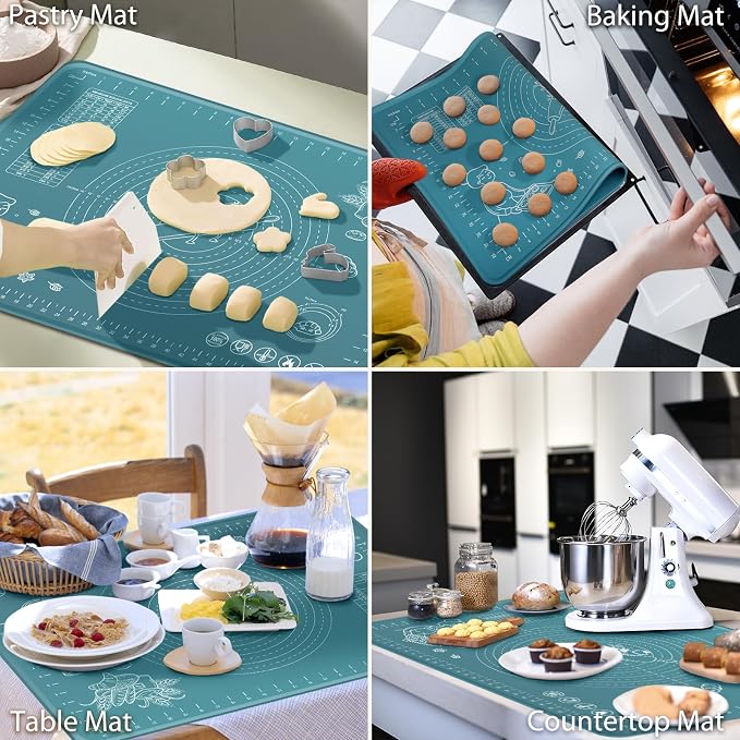 Silicone Pastry Mat 24" x 16" Extra Thick Non Stick Baking Mat - Image 5