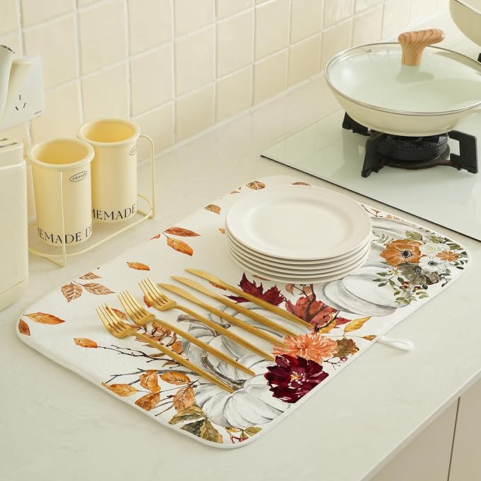 Fall Dish Drying Mat 18x24 Inches - Image 4
