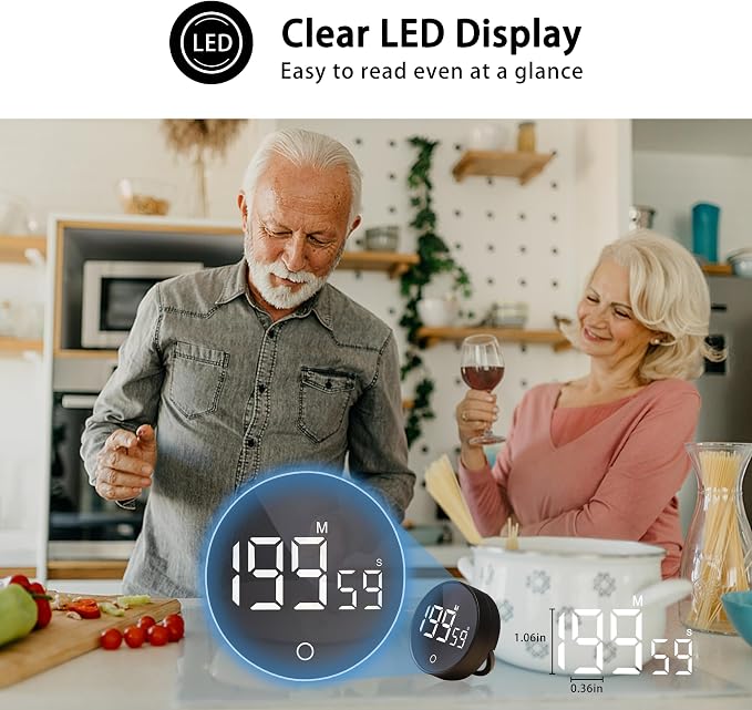 Digital Kitchen Timers, Magnetic Rotary Timer - Image 4