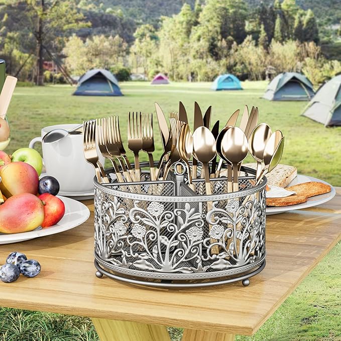 YIUKEA 360° Rotating Utensil Caddy - Image 4