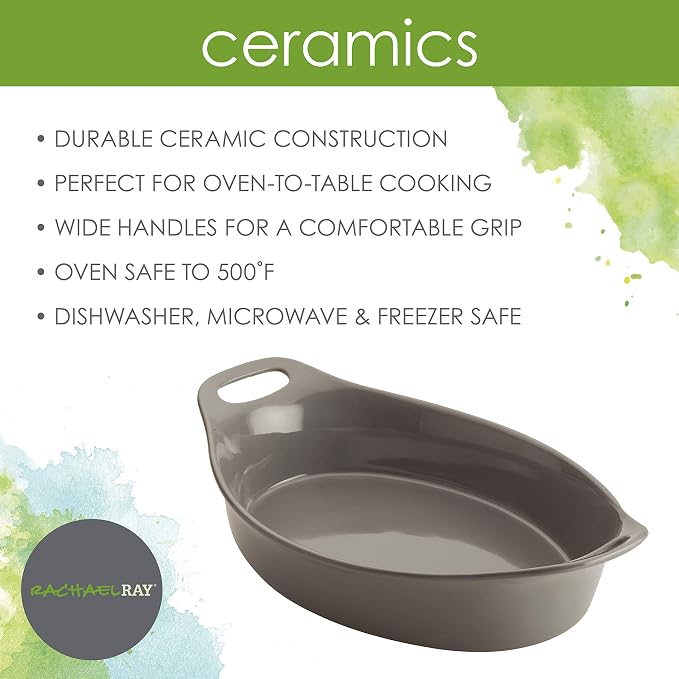 Rachael Ray Ceramics Oval Baker - Image 5