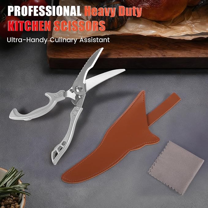 ANDONG Upgrade Heavy Duty Stainless Steel Kitchen Scissors - Image 7