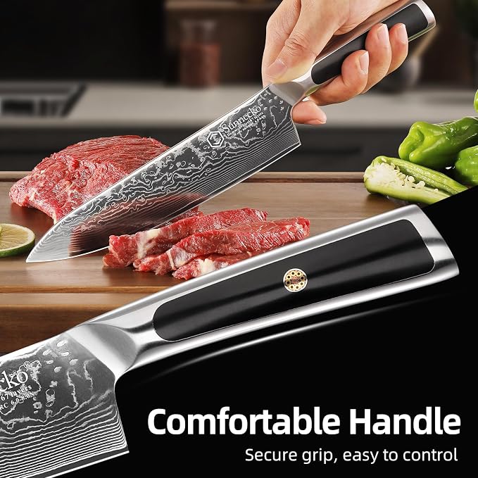 Sunnecko 8 Inch Japanese Damascus Chef Knife - Image 5
