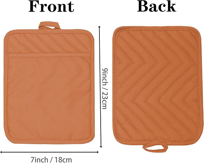Oven Pot Holder with Pocket Cotton Heat Resistant Coaster Potholder Kitchen Hot - Image 2