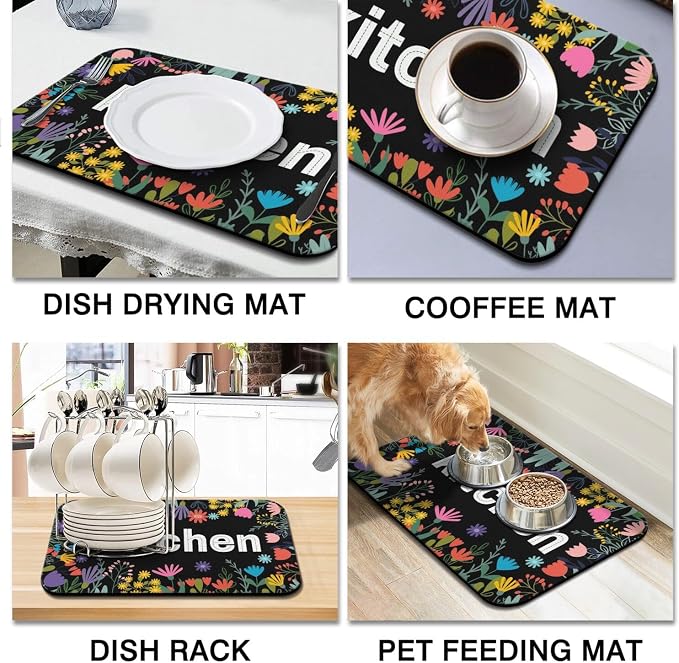 Dish Drying Mat for Kitchen Counter 2 Pack - Image 6