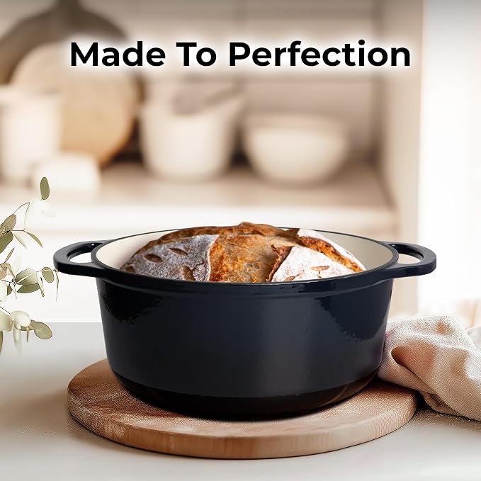 Zulay Kitchen 6 Quart Enameled Cast Iron Dutch Oven Pot - Image 7