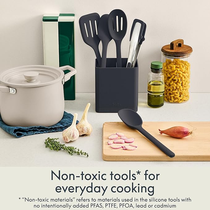 bella 6-Piece Modular Tool Set, Slotted Spoon, Crock - Image 4