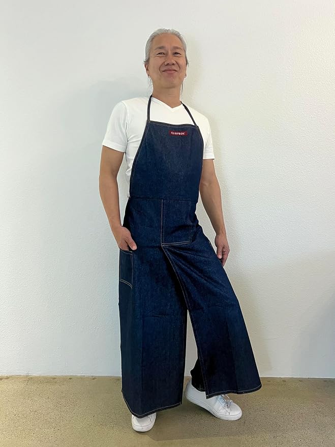 BLUE DENIM, the original split overlapped apron - Image 8