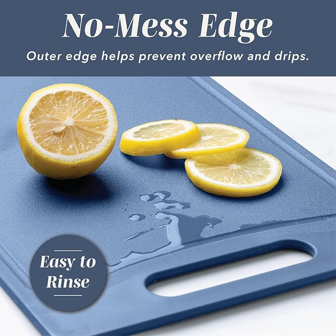 COOK WITH COLOR Non-Slip Cutting Board Set – Kitchen Essentials with Easy Grip - Image 4