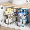 Delamu 2-Tier Multi-Purpose Bathroom Under Sink Organizers and Storage by DELAMU