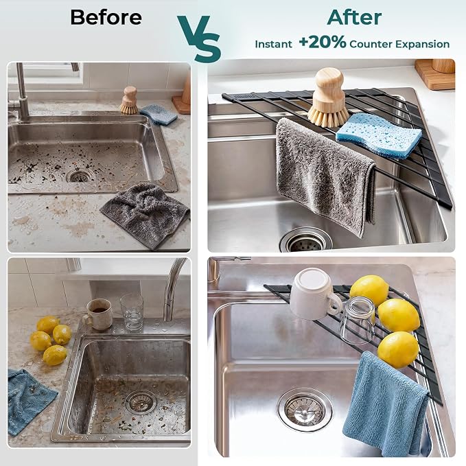 Corner Sink Caddy, Ohuhu Sponge Holder - Image 2