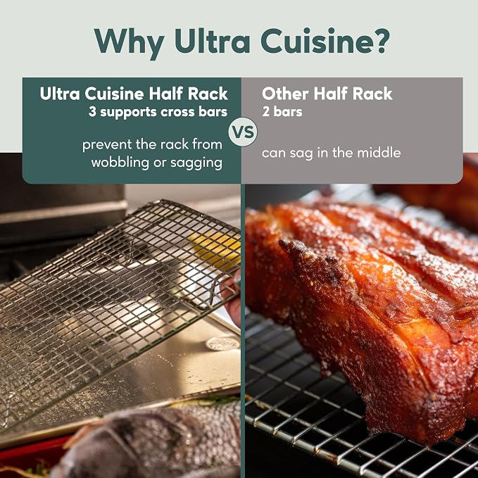 Ultra Cuisine Stainless Steel 8.5 x 12-inch Cooling and Baking Rack - Image 4