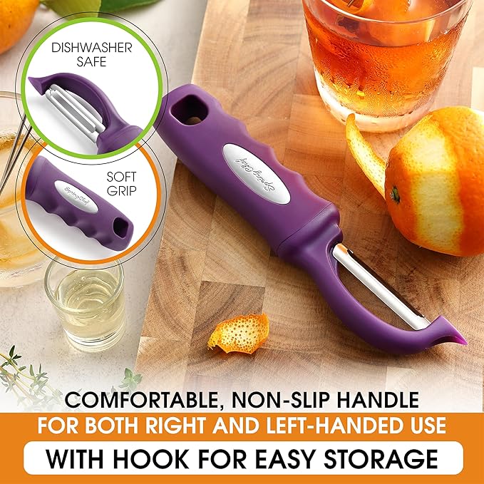 Spring Chef Professional Purple Swivel Potato Peelers - Image 6