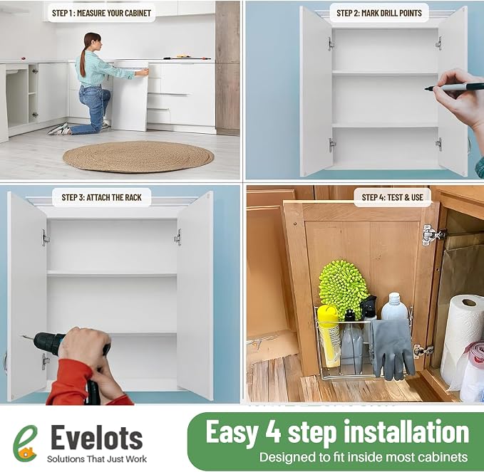 Evelots Kitchen Wrap Organizer - Image 7