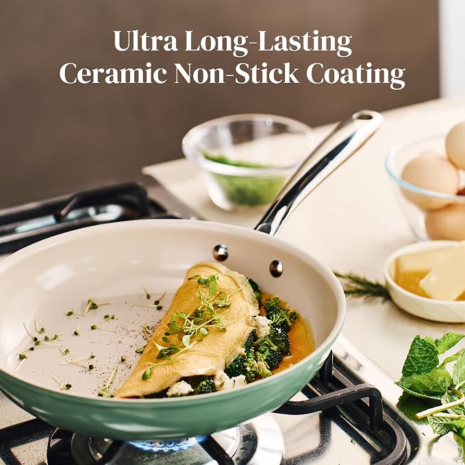 Redchef Non Stick Ceramic Frying Pan Set, Non Toxic Ceramic Pans - Image 3