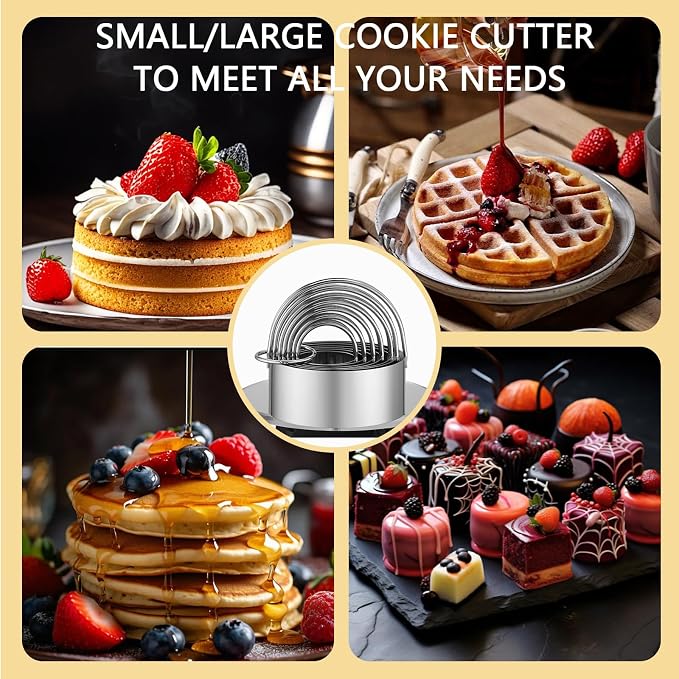 6 Pcs Large Cookie Cutters, Round Biscuit Cutter Set - Image 8