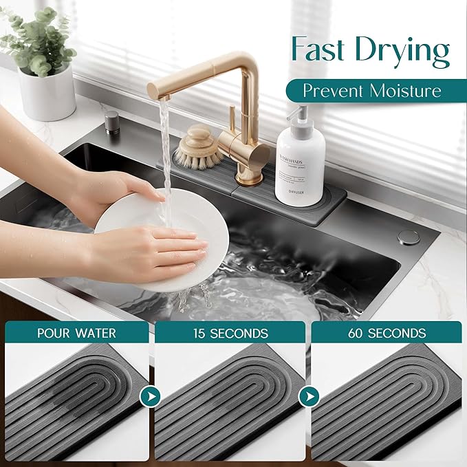 eormoe Faucet Mat for Kitchen Sink - Image 3