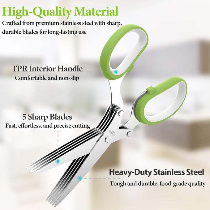 2026 Upgraded Herb Scissors, Effortless Herb Shears Cutter Tool - Image 2