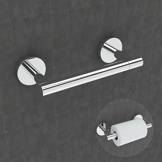RARXTR Toilet Paper Holder Chrome SUS304 Stainless Steel Double Post Pivoting - Image 3