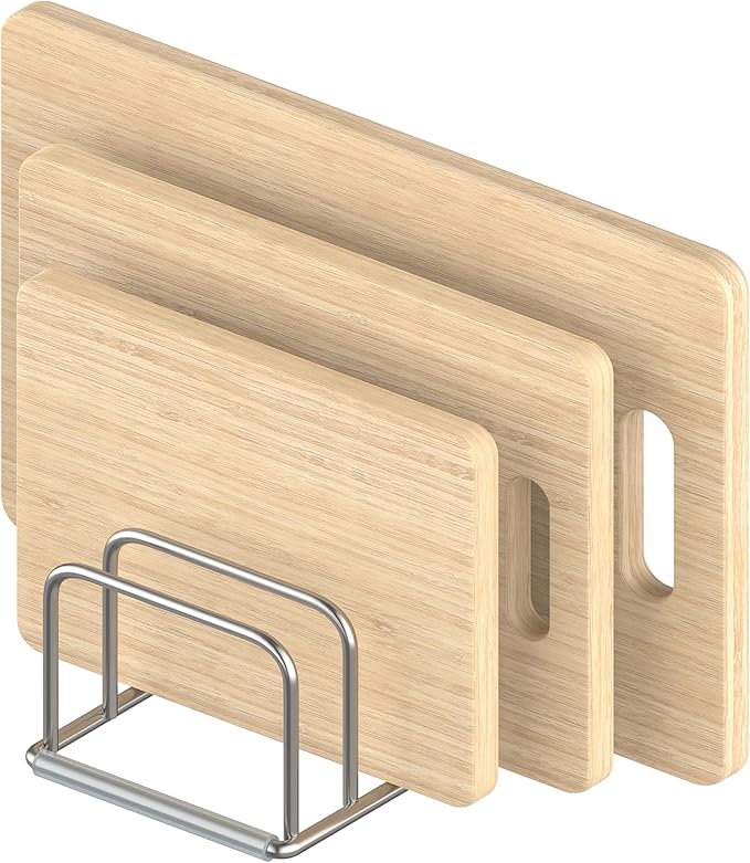 KORRTFID Cutting Board Organizer Stand Holder, 304 Stainless Steel Chopping by KORRTFID