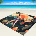 WIWIGO Beach Blanket Waterproof Sandproof Beach Mat 79" X 83"/10'x9'for 2-8 by WIWIGO