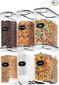 Skroam Cereal Containers Storage of 6, Airtight Food Storage Containers by Skroam