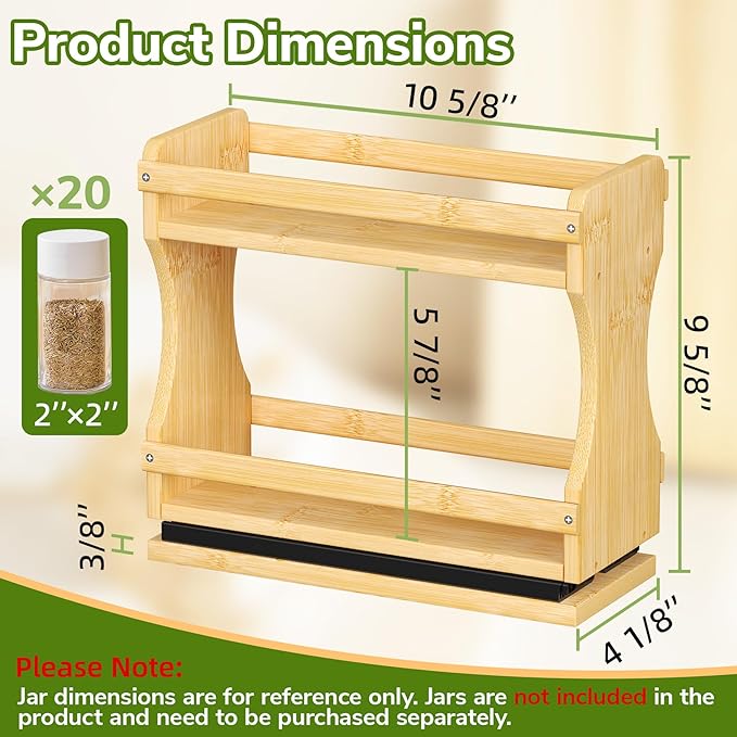 BAMEOS Pull Out Spice Rack Organizer - Image 2