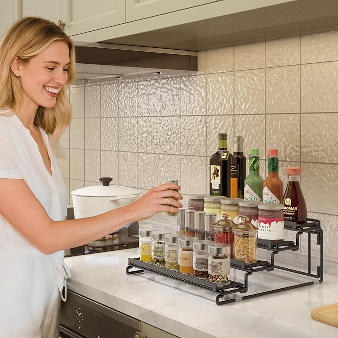 4 Tier Spice Rack Organizer for Cabinet - Image 2